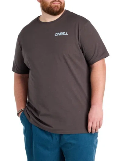 O'neill Big & Tall Dawn Classic Graphic Tee In Brown