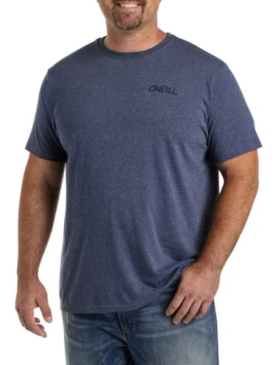 O'neill Big & Tall Days End Graphic Tee In Navy Hthr