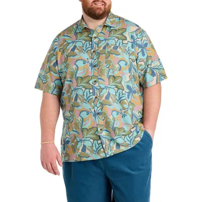 O'neill Big & Tall Floral Printed Sport Shirt In Blue