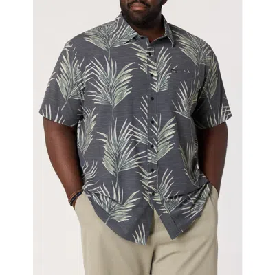 O'neill Big & Tall Leaf Print Performance Sport Shirt In Gray