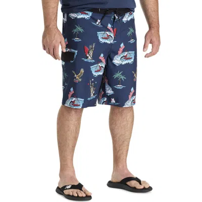 O'neill Big & Tall Lennox Usa Swim Trunks In Blue