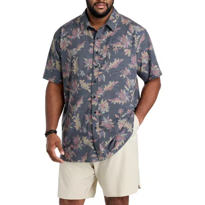 O'neill Big & Tall Printed Performance Sport Shirt In Blue
