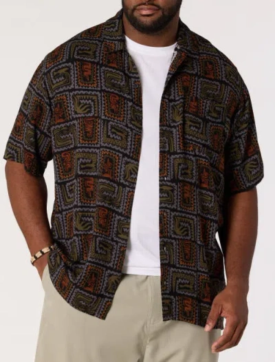 O'neill Big & Tall Relaxed Woven Camp Shirt In Brown
