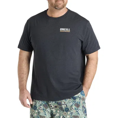 O'neill Big & Tall Sun Supply Graphic Tee In Black Heather