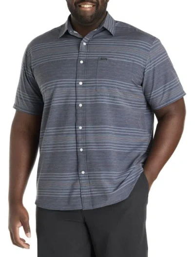 O'neill Big & Tall Trvlr Series Traverse Stripe Performance Sport Shirt In Black