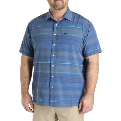 O'neill Big & Tall Trvlr Series Traverse Striped Sport Shirt In Rela Blue