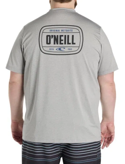O'neill Big & Tall Trvlr Series Wordmark Performance Graphic Tee In Gray