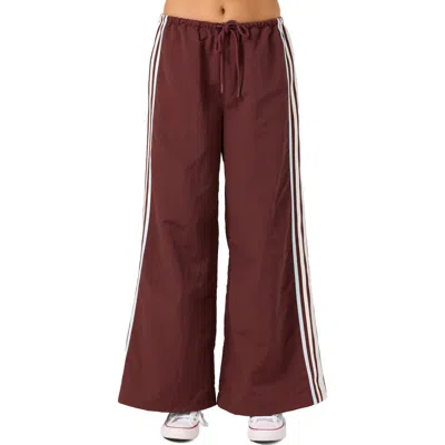 O'neill Blaine Striped Wide Leg Pants In Brown