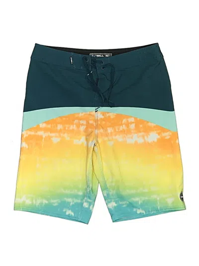 Pre-owned O'neill Kids' Board Shorts In Green