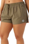 O'neill Boneyard Cover-up Shorts In Military Olive