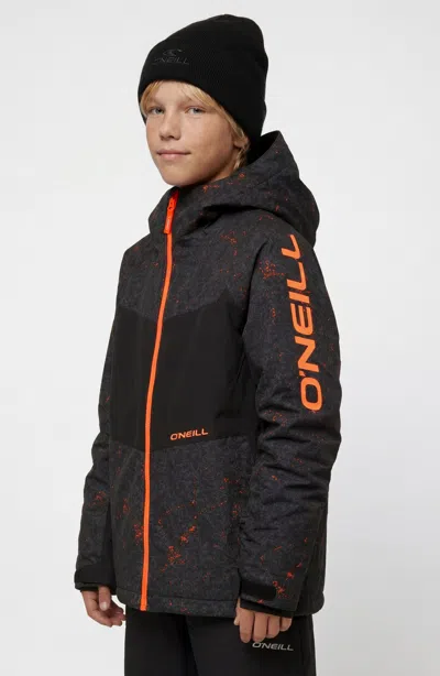 O'neill Boy's Fwc Cruz Mean Machine Snow Jacket In Black