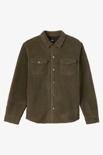 O'neill Boy's Glacier Solid Superfleece Long Sleeve Shirt In Purple