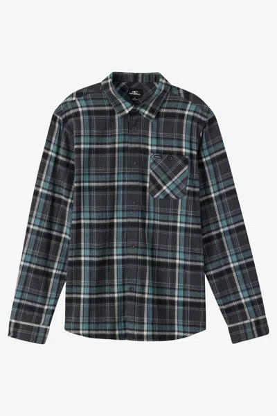 O'neill Boy's Redmond Plaid Flannel Long Sleeve Shirt In Blue
