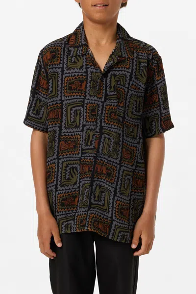 O'neill Boy's Relaxed Woven Camp Shirt In Black