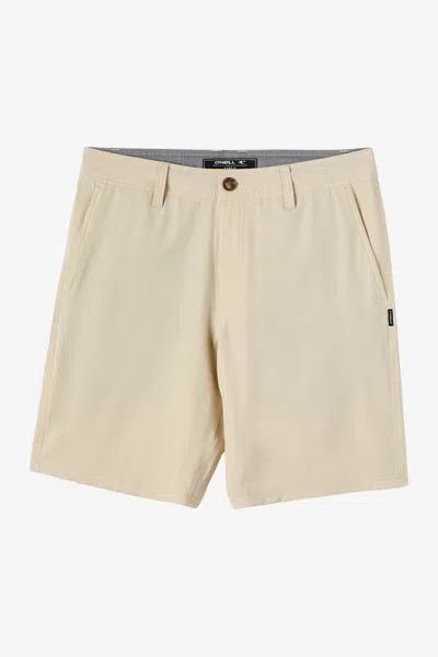 O'neill Boy's Reserve Light Check 18" Hybrid Shorts In Neutral