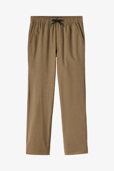 O'neill Boy's Venture Hybrid Elastic Waist Pants In Chocolate Chip