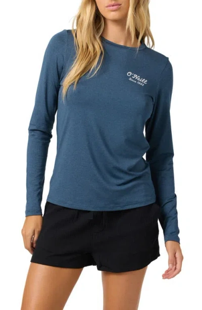 O'neill Breezy Long Sleeve Rashguard In Navy Heather