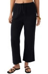 O'neill Juniors' Brenda Pull-on Cotton Crinkle Pants In Black