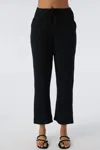 O'neill Juniors' Brenda Pull-on Cotton Crinkle Pants In Black