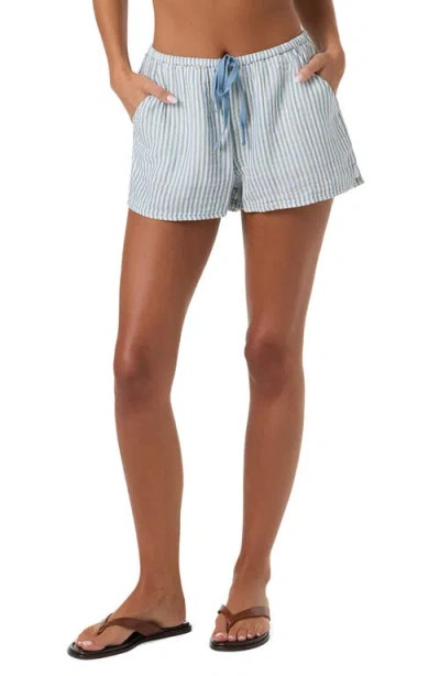 O'neill Brenda Stripe Shorts In Blue