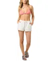 O'neill Brenda Stripe Woven Pull-on Shorts In White