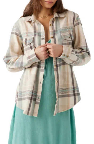 O'neill Juniors' Brooks Flannel Shirt In Mother Of Pearl