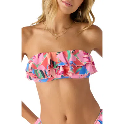 O'neill Cabana Diaz Floral Ruffle Strapless Bikini Top