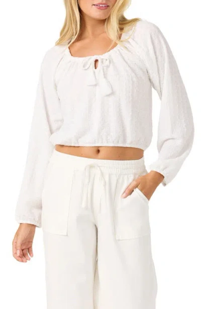 O'neill Cami Knit Long Sleeve Top In White
