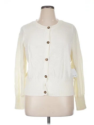 Pre-owned O'neill Cardigan Sweater In White
