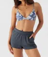 O'neill Carlie Cotton Double Gauze Shorts In Grey