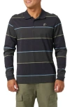 O'neill Cassidy Stripe Long Sleeve Polo In Multi