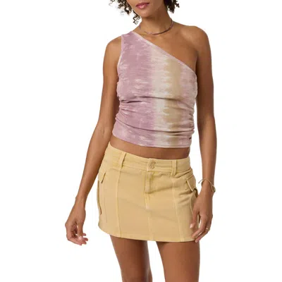 O'neill Celeste Tie Dye One-shoulder Tank In Purple