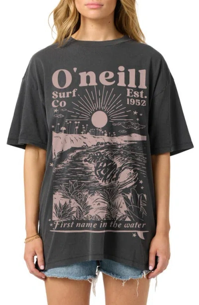 O'neill Chore Break Oversize Cotton T-shirt In Black