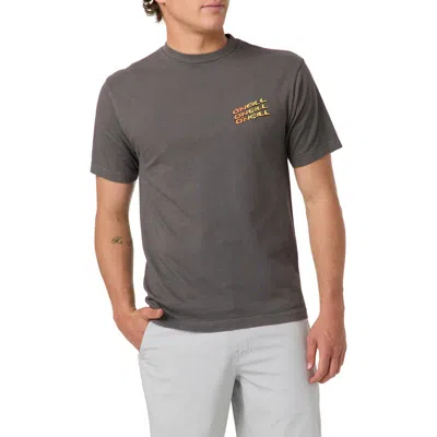 O'neill Circle Freak Boxy Cotton Graphic T-shirt In Gray