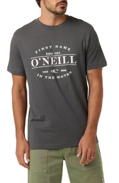O'neill Classic Fit East Cliff Graphic T-shirt In Gray