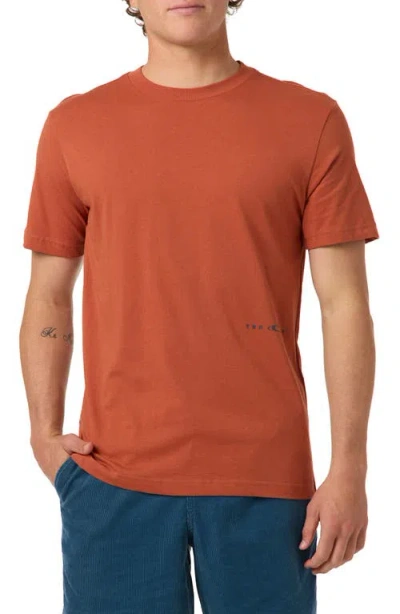 O'neill Classic Fit Offset Graphic T-shirt In Brown