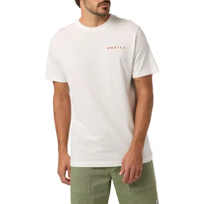 O'neill Classic Fit Skulliosis Graphic T-shirt In White