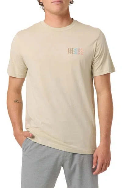 O'neill Classic Fit Triple Stack Graphic T-shirt In Neutral