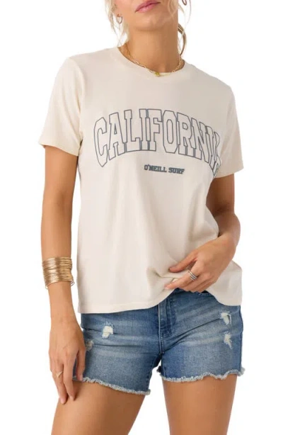 O'neill Coastal Cali Cotton Graphic T-shirt In Tapioca