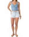 O'neill Codie Raw Hem Denim Short In Light Indigo Bleach In Blue