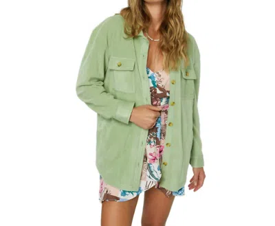 O'NEILL COLLINS SOLID SUPERFLEECE SHIRT JACKET IN BASIL