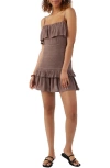 O'NEILL O'NEILL CONSTANCE SMOCKED RUFFLE MINIDRESS