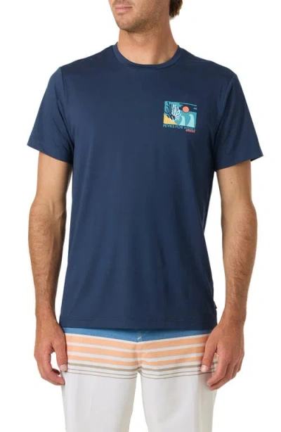 O'neill Coral Upf 50 Graphic Short Sleeve Rashguard In Blue