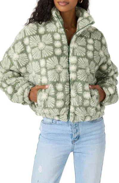 O'neill Cordin Allover Print Fleece Jacket In Green