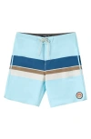 O'neill Cruzer Stripe Scallop Swim Trunks In Blue