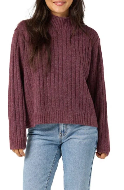 O'neill Cypress Mock Neck Sweater In Burgundy