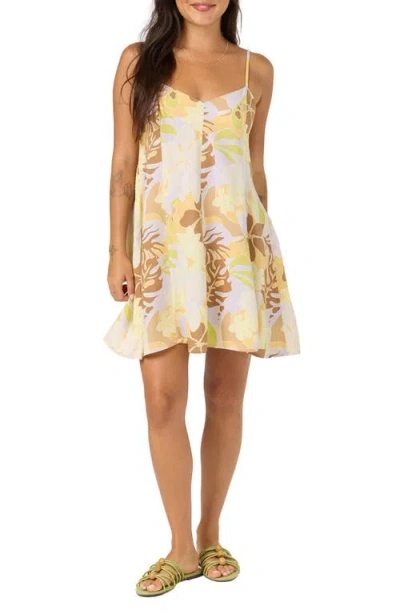 O'neill Darcy Leah Tropical Minidress In Burgundy