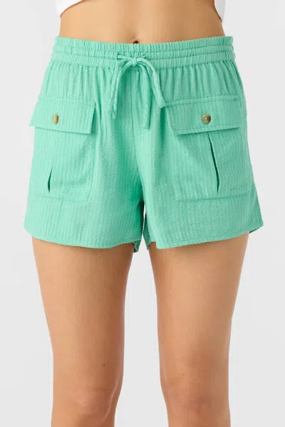 O'neill Darla Beach Shorts In Jade Cream In Multi