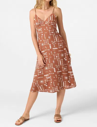 O'neill Darleen Midi Dress In Rustic In Brown