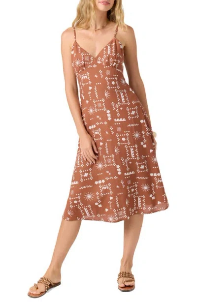O'neill Darleen Print Sundress In Brown